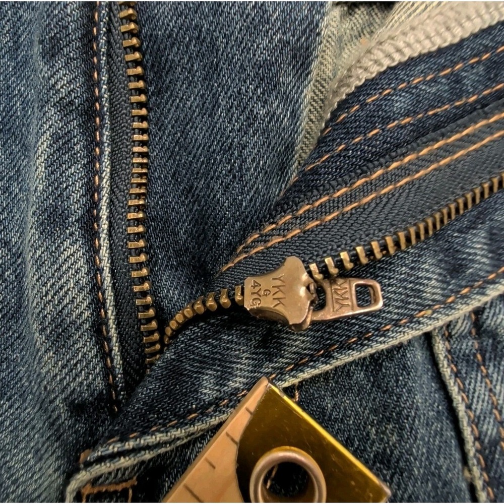 Celine Jeans Size 28 Wide Leg --- FLAWED Zipper Is Broken - Picture 8 of 13